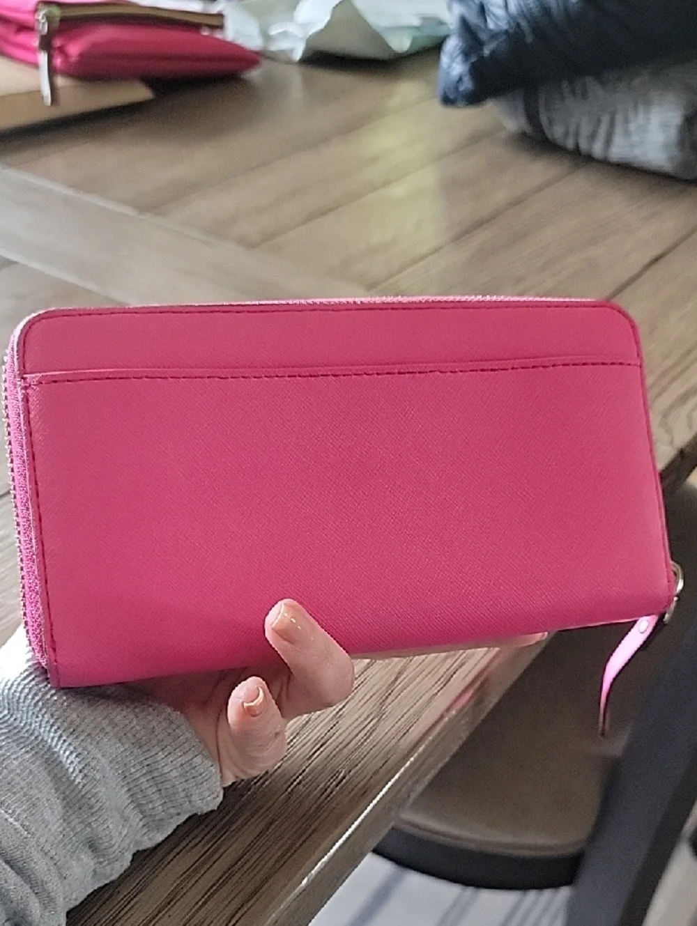 kate spade Fuchsia Zip-Around Wristlet Wallet